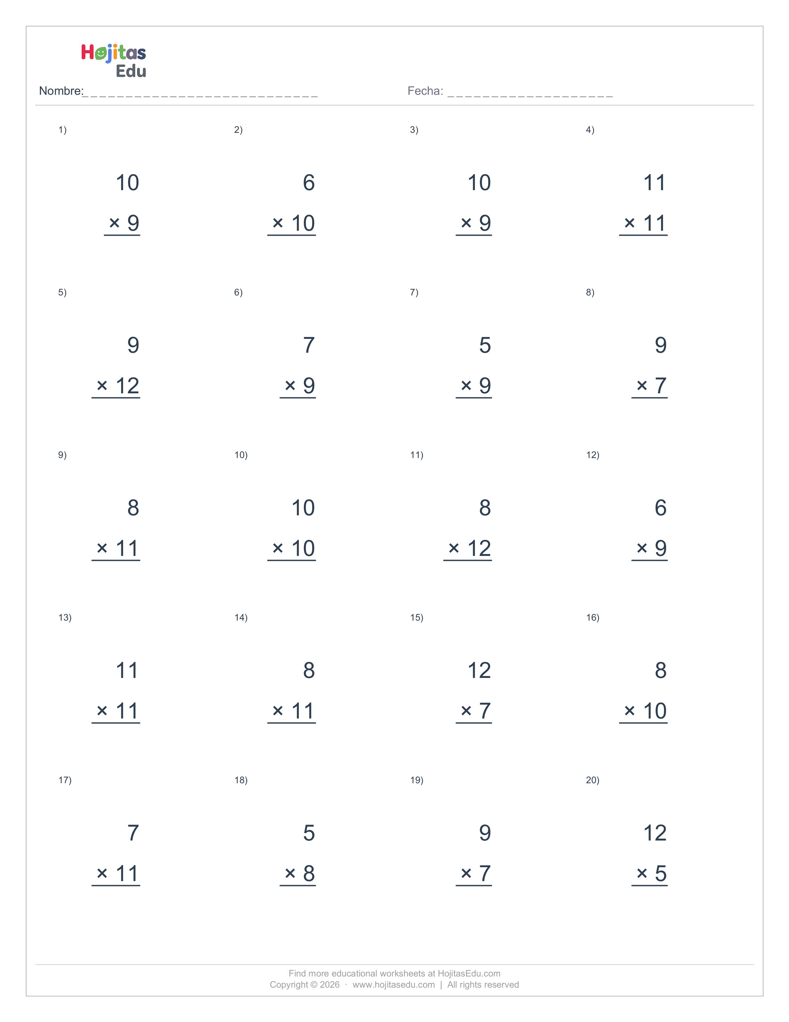 Multiplicaciónes