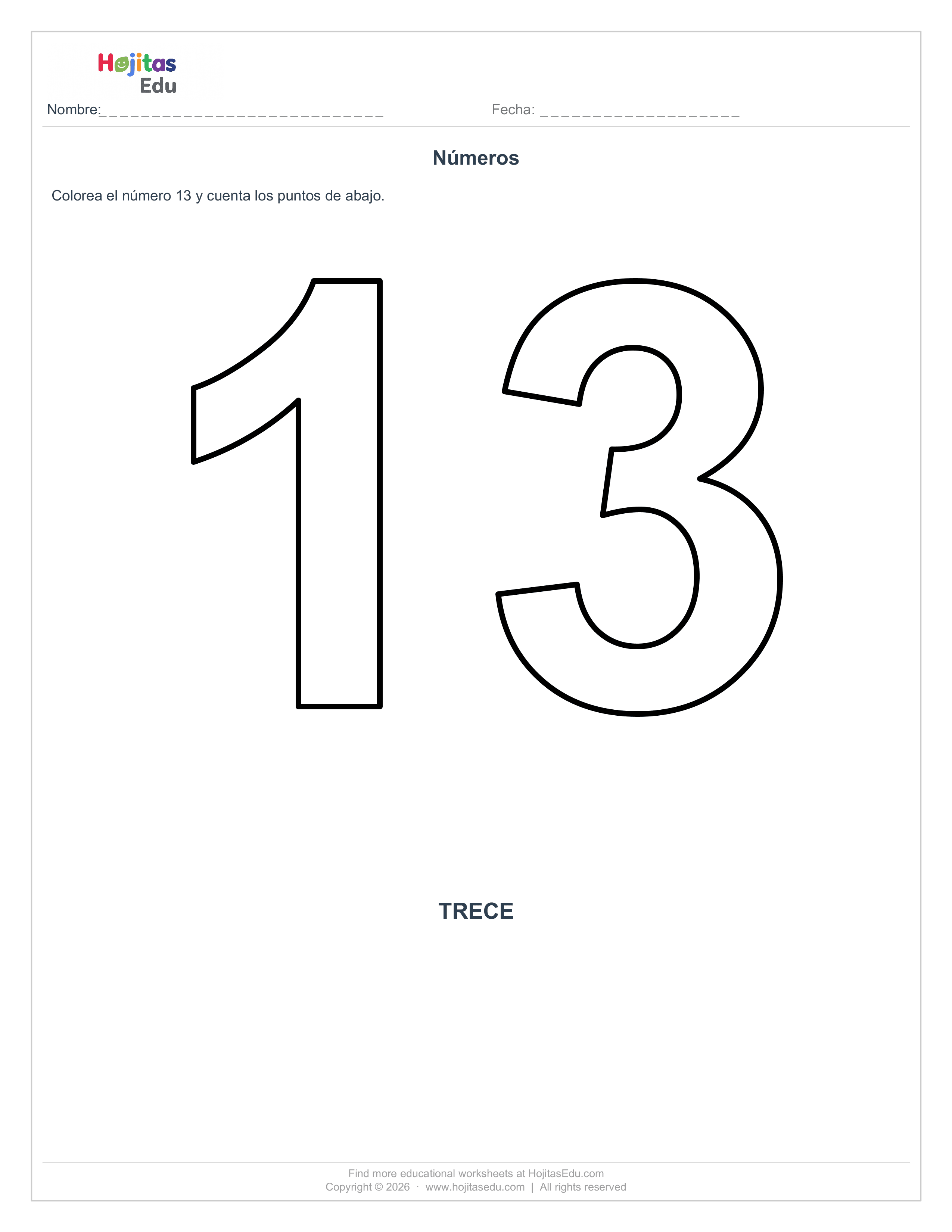 Número 13