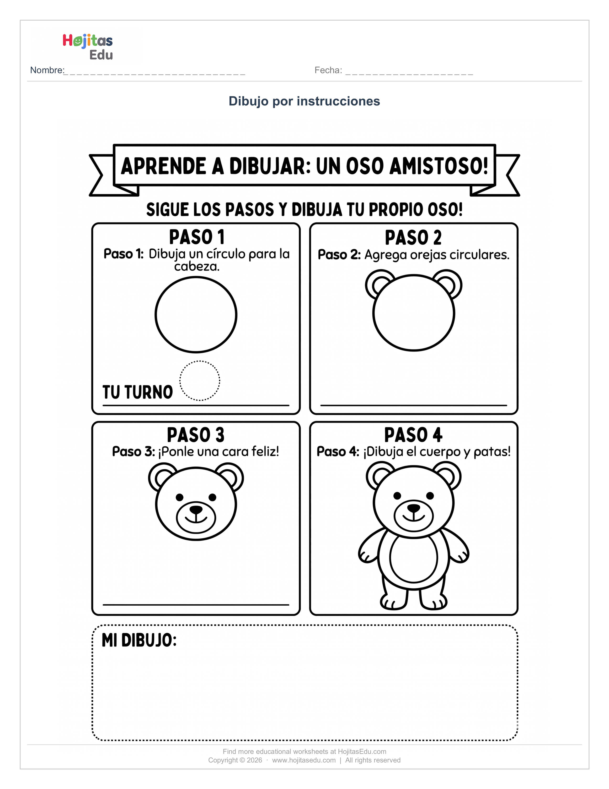 Dibujo por instrucciones OSO